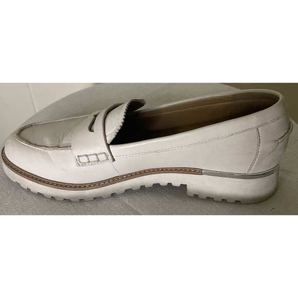 Franco Sarto Cedra Beige Leather Penny Loafers Women's 8.5M Preowned‎ - Picture 12 of 16